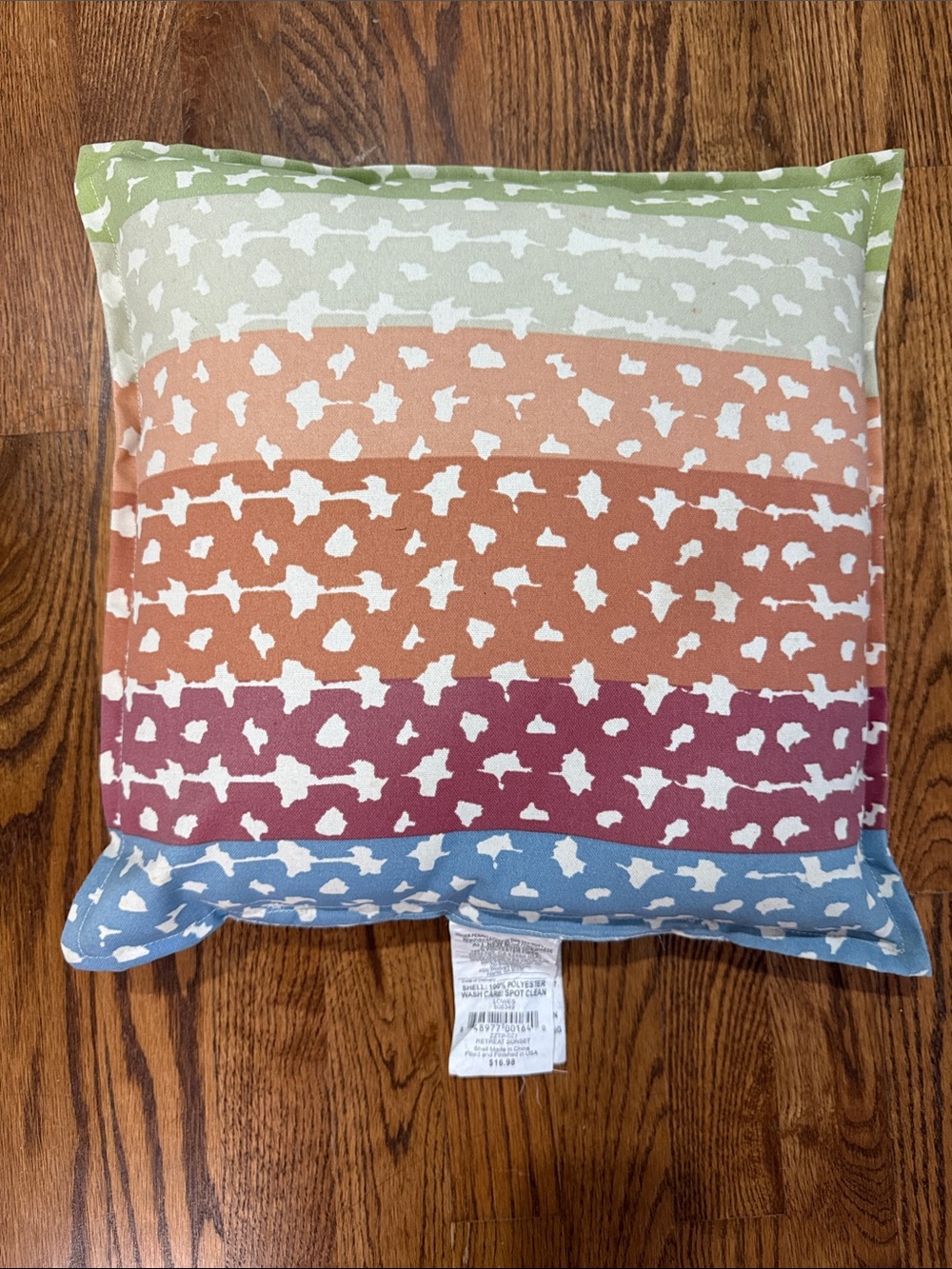 Multicolor Striped Pattern Decorative Throw Pillow